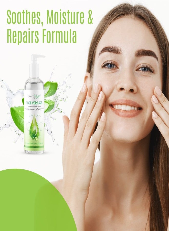 DERMAXGEN Aloe Vera Gel with Witch Hazel, Vitamin C, and Vitamin E - Skin Soothes, Moisture, and Repair Formula for Face and Body - Nutrient-Rich, Organic 100% Pure Aloe Vera - 12 FL OZ - Image 2